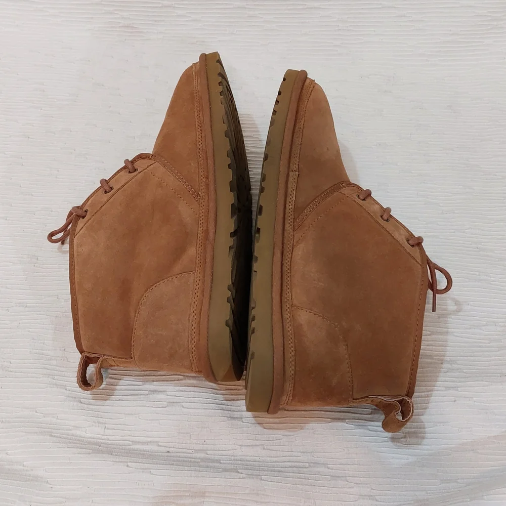 UGG Men's Tan Suede Neumel Lace Up Shoes Size 13